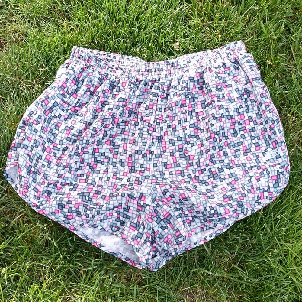 Asics Athletic Running Shorts L Blue/Pink/White